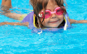 Okulary na basen przeznaczone dla dzieci
